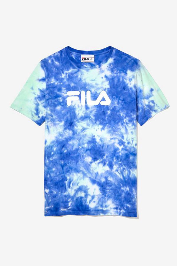 Camisetas Fila Homem Azuis/Verdes/Branco - Fila Tie Dye En Portugal,NPEY-94217